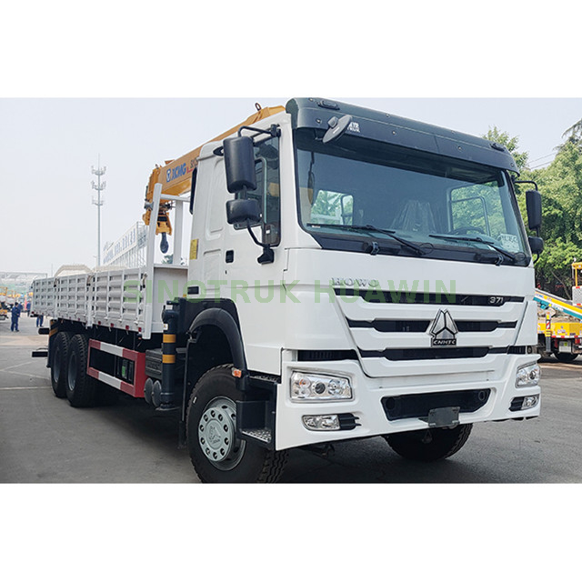 HOWO 6x4 truck with XCMG 14T Crane